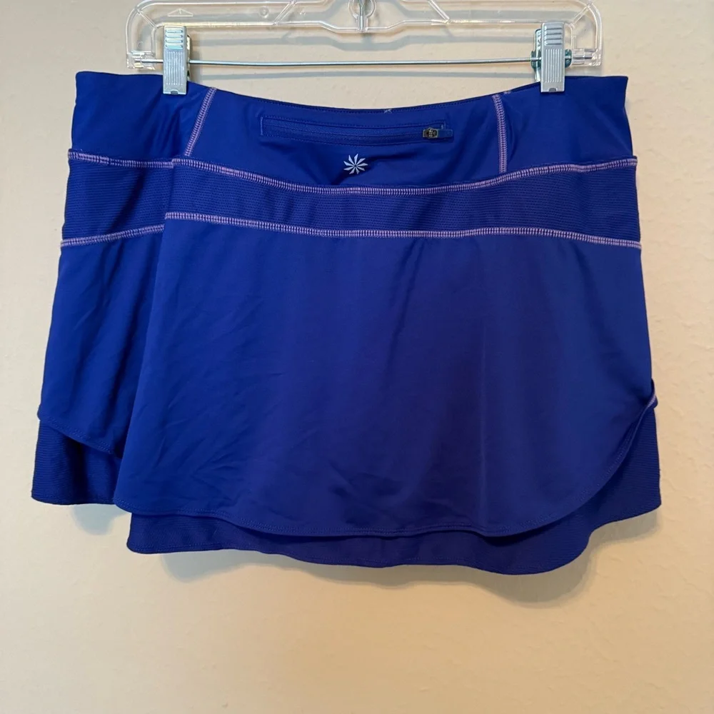 Athleta Size Large Royal Blue Bustle Skort Skirt Pockets Tennis Activewear Women